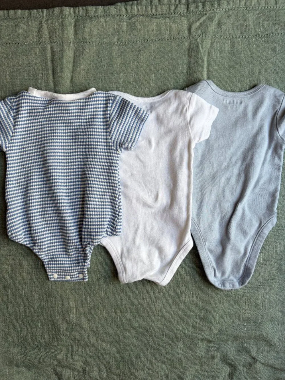 3-Piece Baby Boy Classic Short Sleeve Onesie Bundle 3-6m